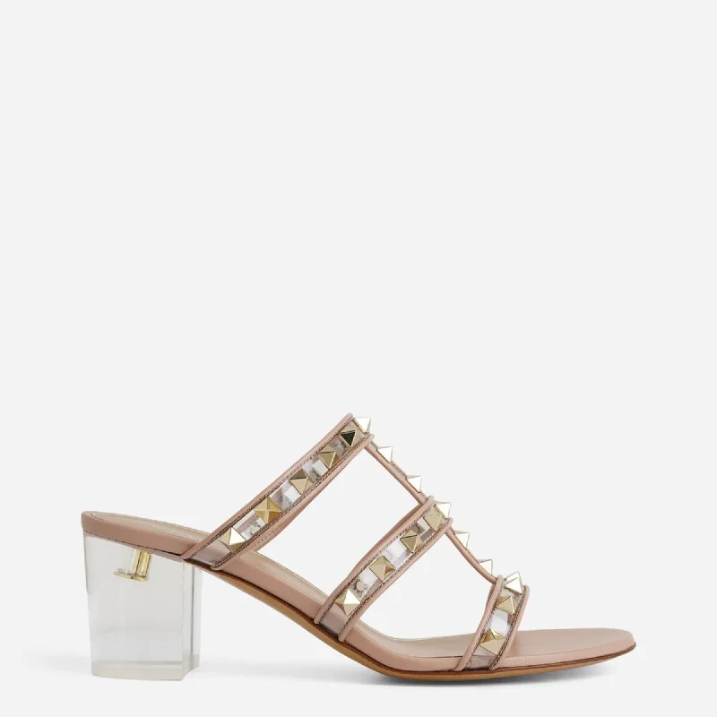 Valentino Garavani Rockstud Block-Heeled Sandals