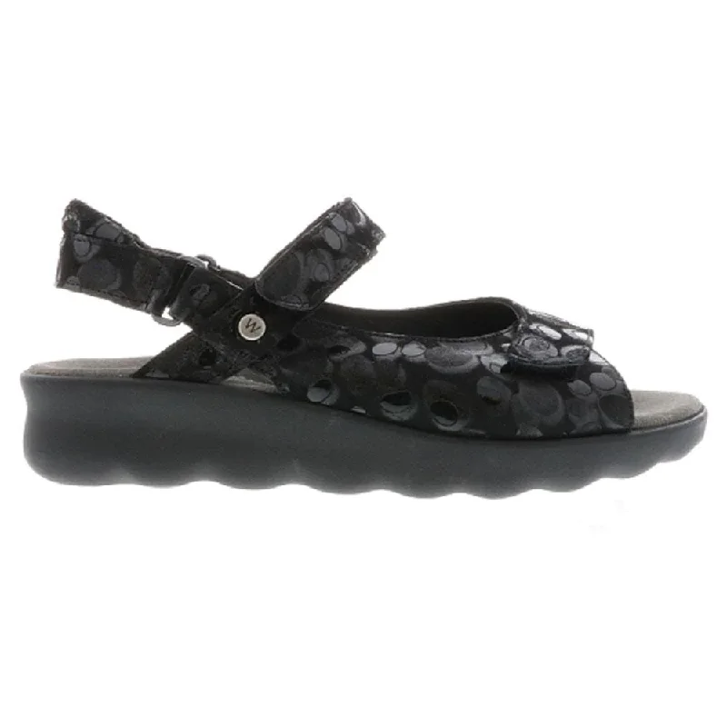 Wolky Pichu Black Circles Sandal (Women's)