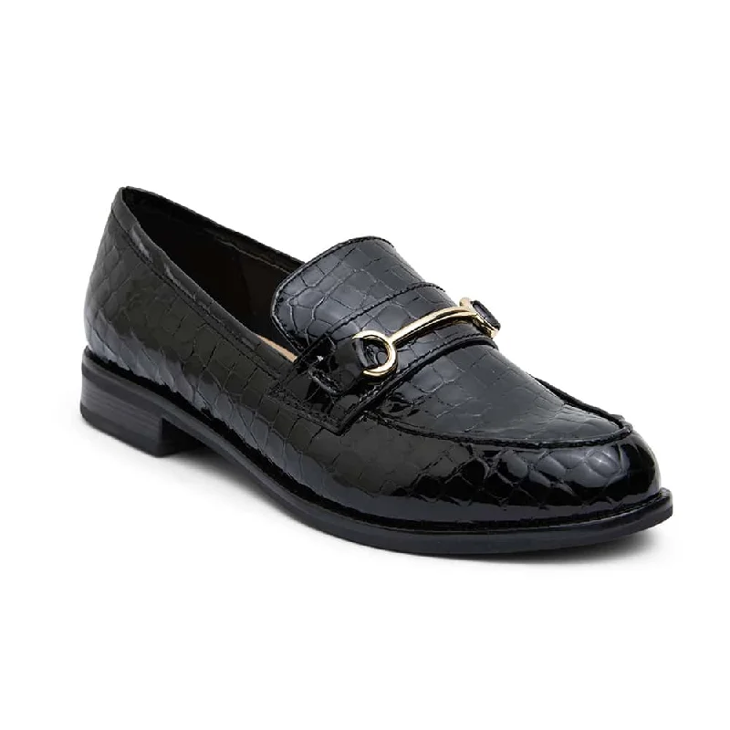 Paragon Loafer in Black Croc