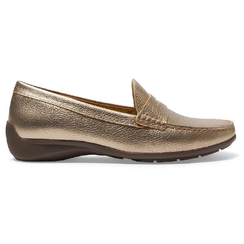 Travis Loafer in Gold Metallic Leather