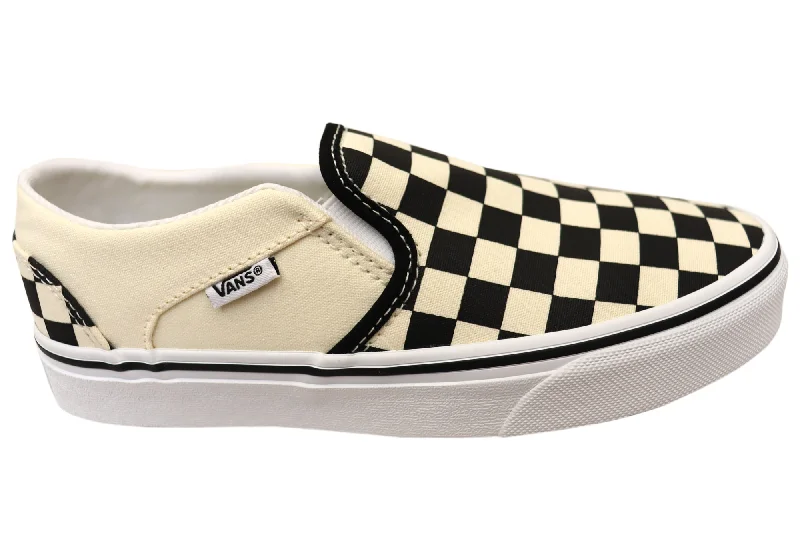 Vans Womens Comfortable Asher Checkerboard Slip On Shoes