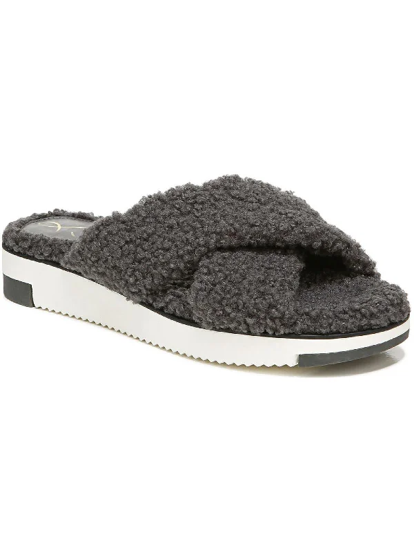 Alice Womens Faux Fur Slippers Slide Sandals