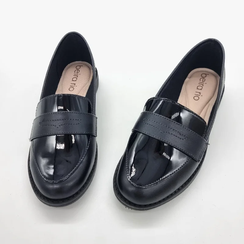 Beira Rio 4170-423 Round Toe Loafer Flat in Black