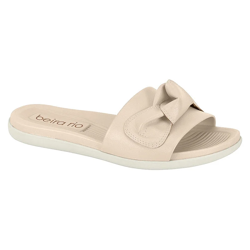 Beira Rio 8360-220 Slip-On Flat in Cream Napa