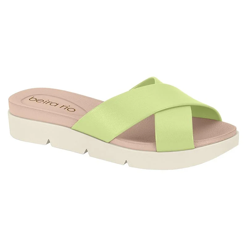 Beira Rio 8387-501 Slip-on Sandal in Mint Napa