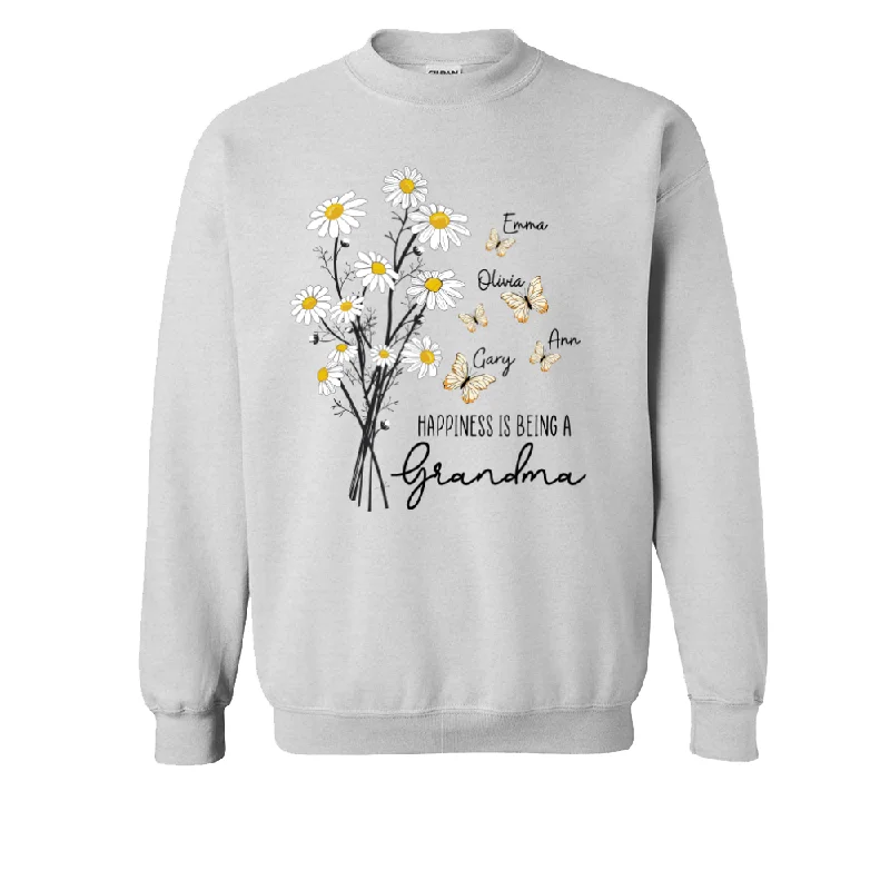 Custom Happiness Is Being A Grandma Daisy Trend 2024 Sweatshirt