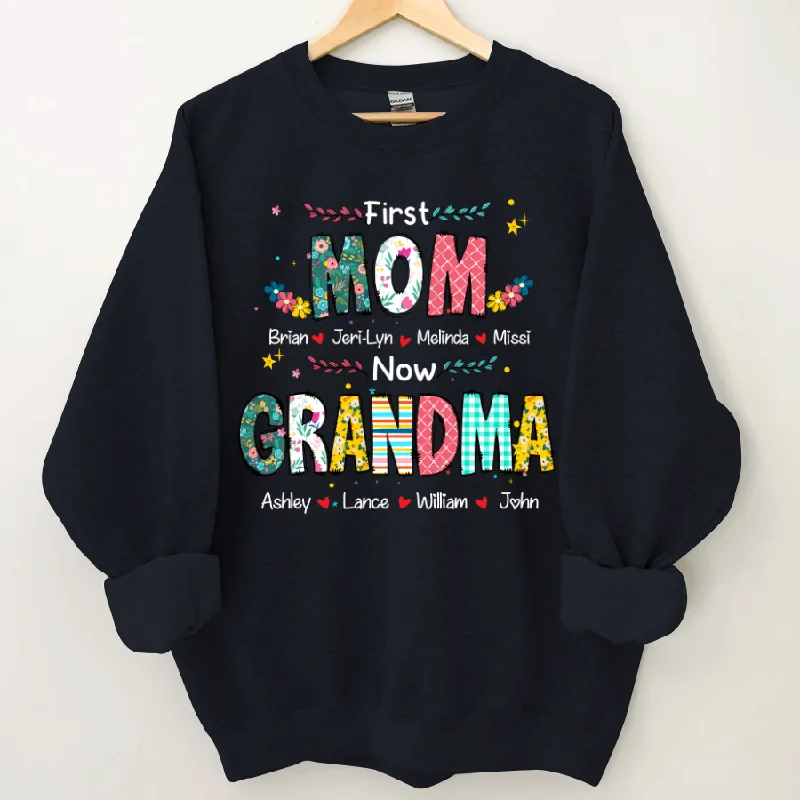 Flower Mom Grandma Kids Custom Sweatshirt