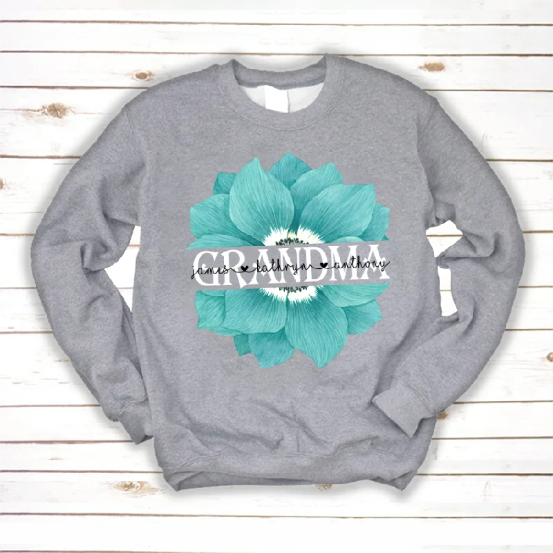 Grandma And Grandkids Flower Best Gifts For Mother's Day Sweatshirt