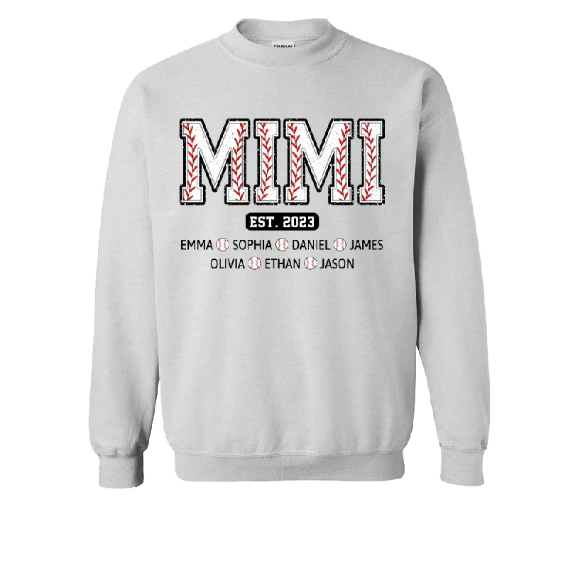 Mimi Est Baseball With Grandkids Shirt, Mother's Day Gift TH Sweatshirt