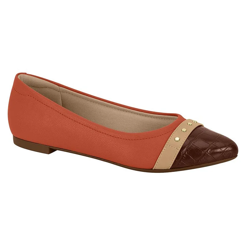 Modare 7334-238 Pointy Toe Flat in Cinnamon Napa