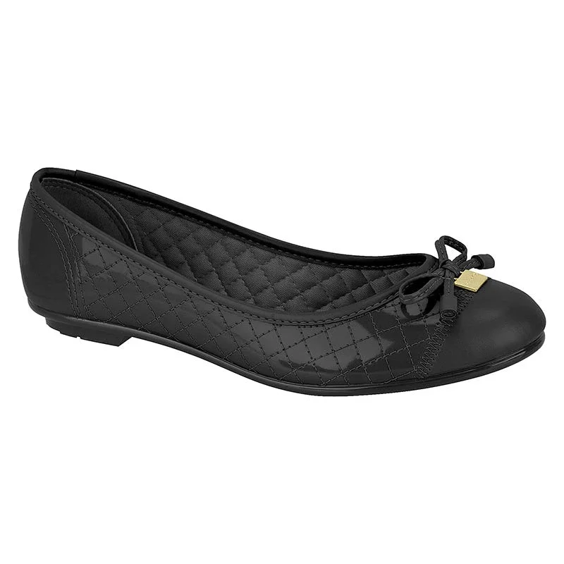 Moleca 5027-1407 Round Toe Ballerina Flat in Black