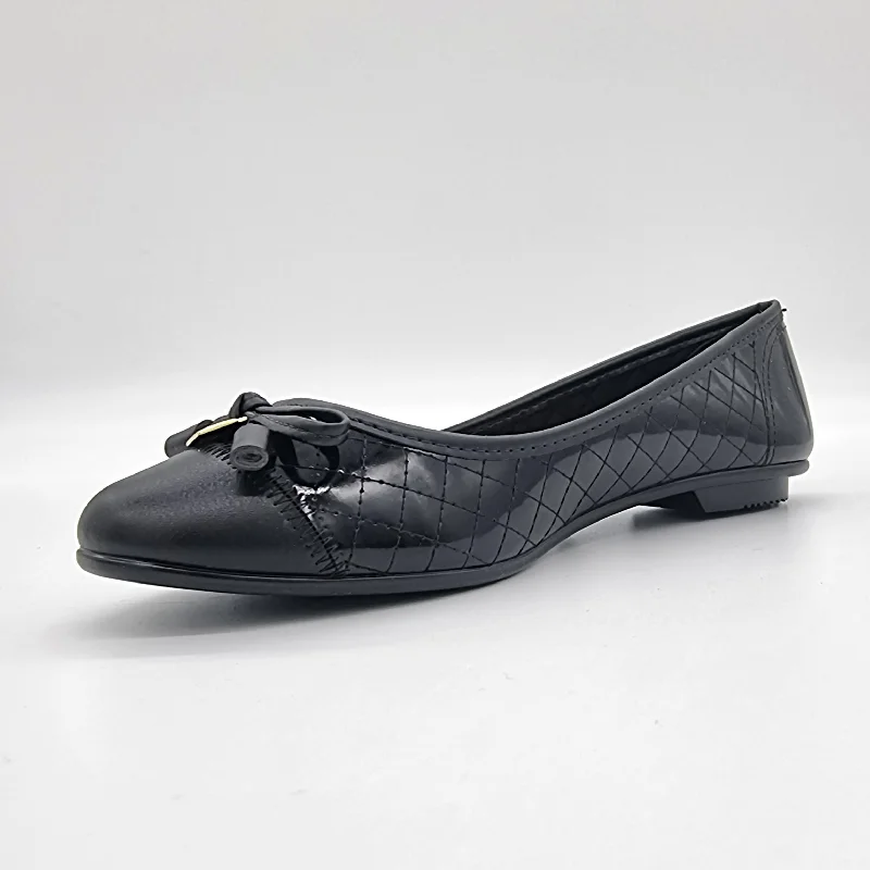 Moleca 5027-1407 Round Toe Ballerina Flat in Black