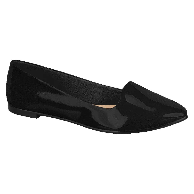 Moleca 5635-116 Pointy Toe Flat in Black Patent