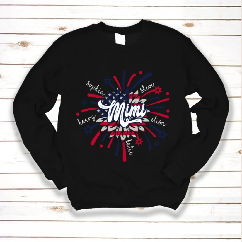 Patriotic Fireworks Covered With Flags For Papa And Kids LTP01 Sweatshirt