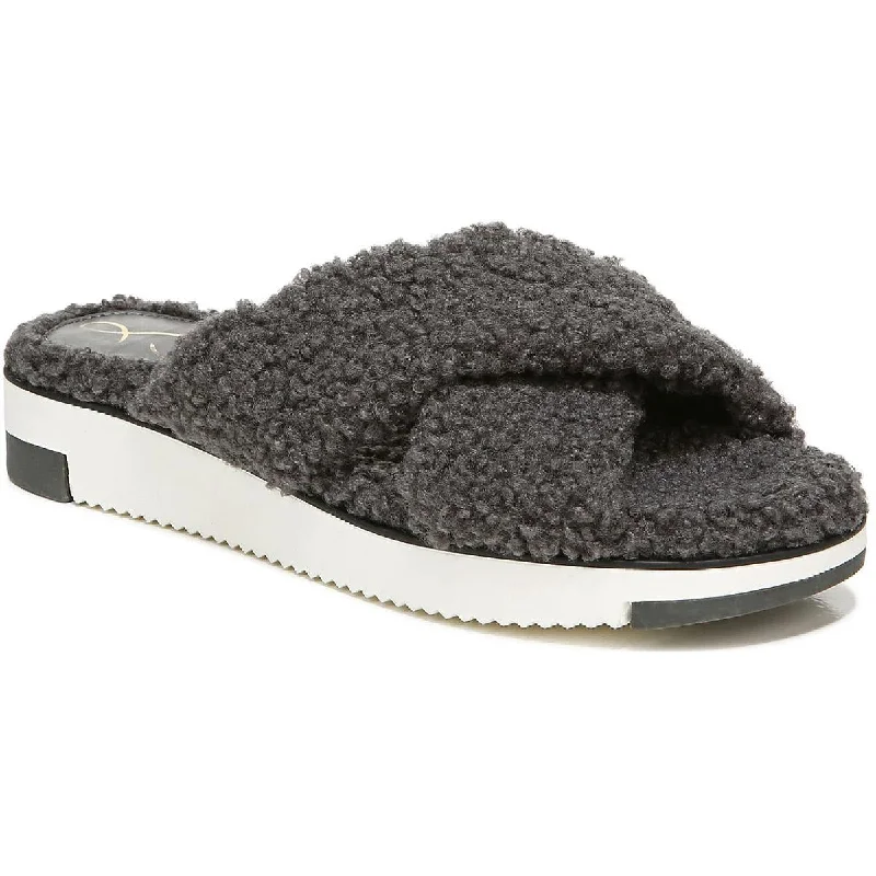 Sam Edelman Womens Alice Faux Fur Slippers Slide Sandals