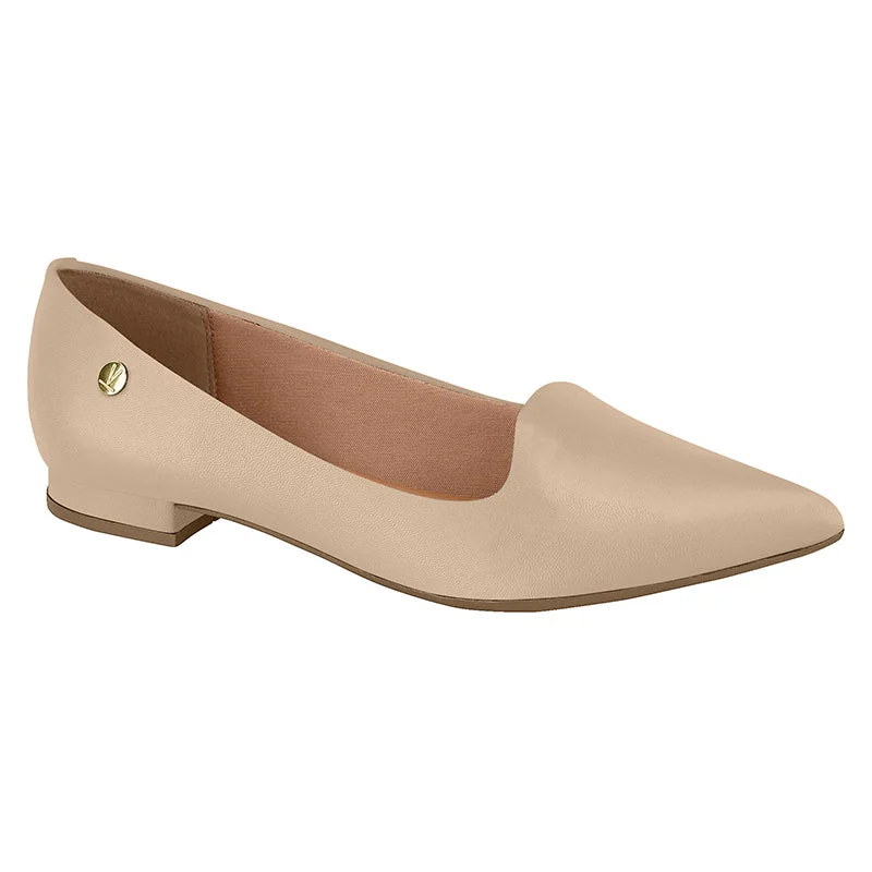 Vizzano 1206-261 Pointy Toe Flat in Beige Napa