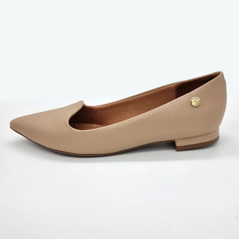 Vizzano 1206-261 Pointy Toe Flat in Beige Napa