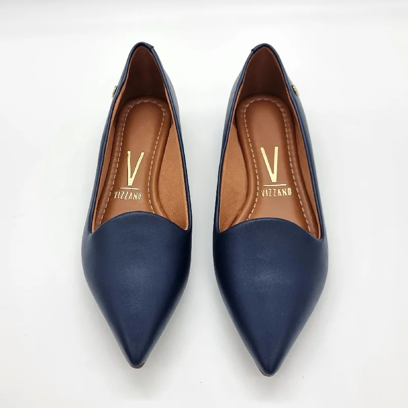 Vizzano 1206-261 Pointy Toe Flat in Navy Napa