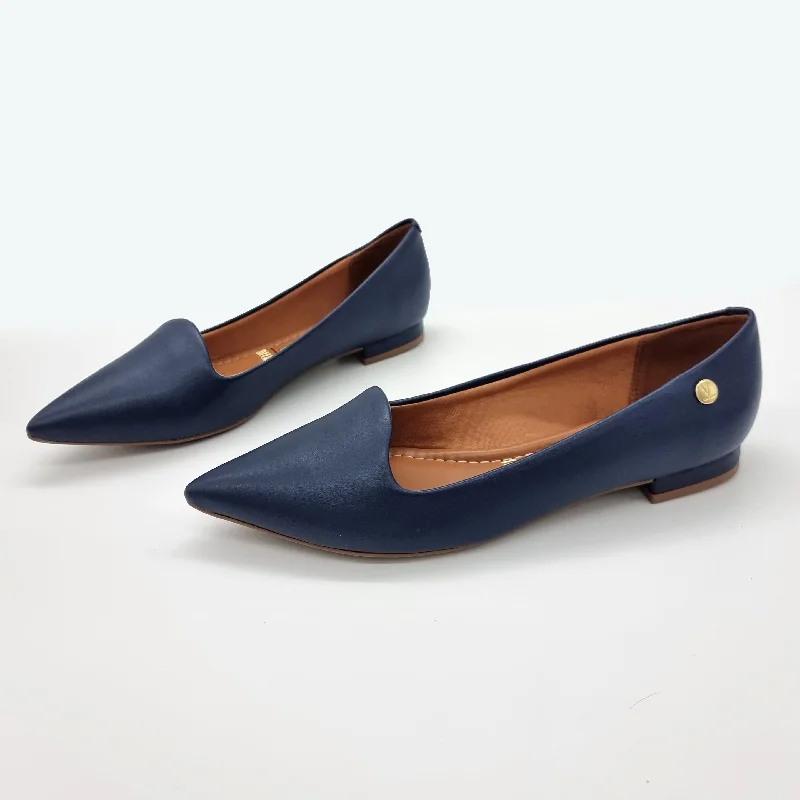 Vizzano 1206-261 Pointy Toe Flat in Navy Napa