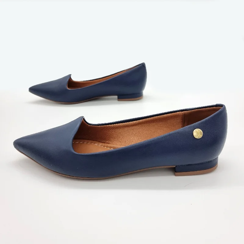 Vizzano 1206-261 Pointy Toe Flat in Navy Napa