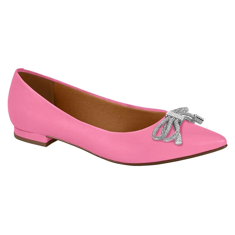 Vizzano 1206-290 Pointy Toe Flat in Pink Napa