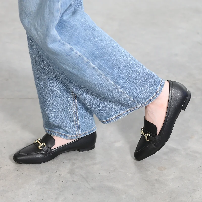 Vizzano 1351-106 Flat Loafer in Black Napa