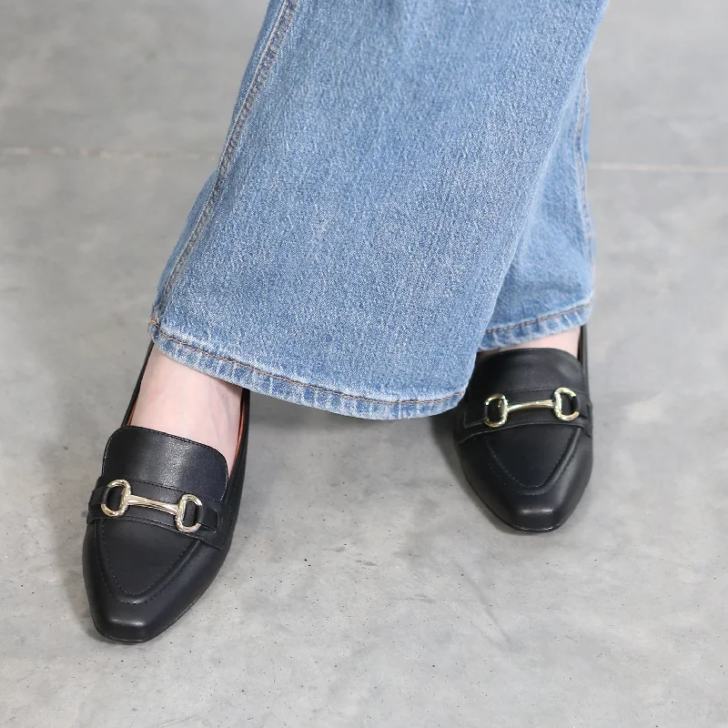 Vizzano 1351-106 Flat Loafer in Black Napa