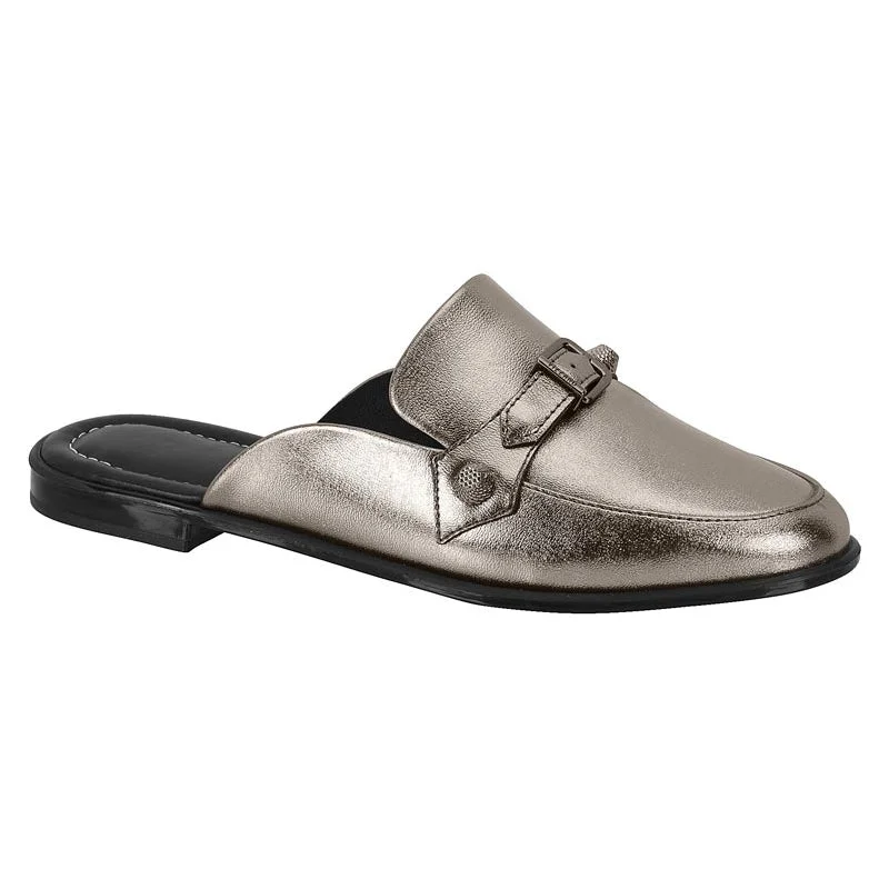 Vizzano 1376-112 Round Toe Flat Mule in Graphite