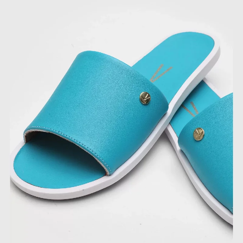 Vizzano 6363-105 Slip-on Flat in Blue Aqua