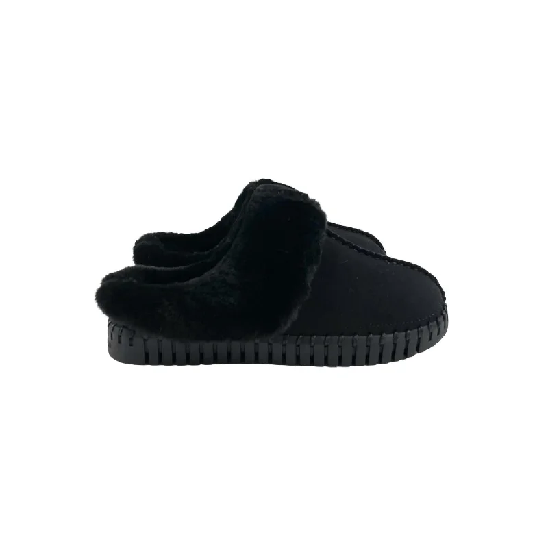 Women's Tulip Slippers In Black