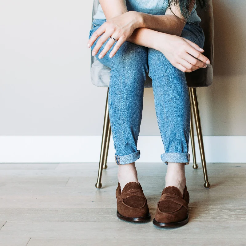 Clara Penny Loafer Bourbon Suede