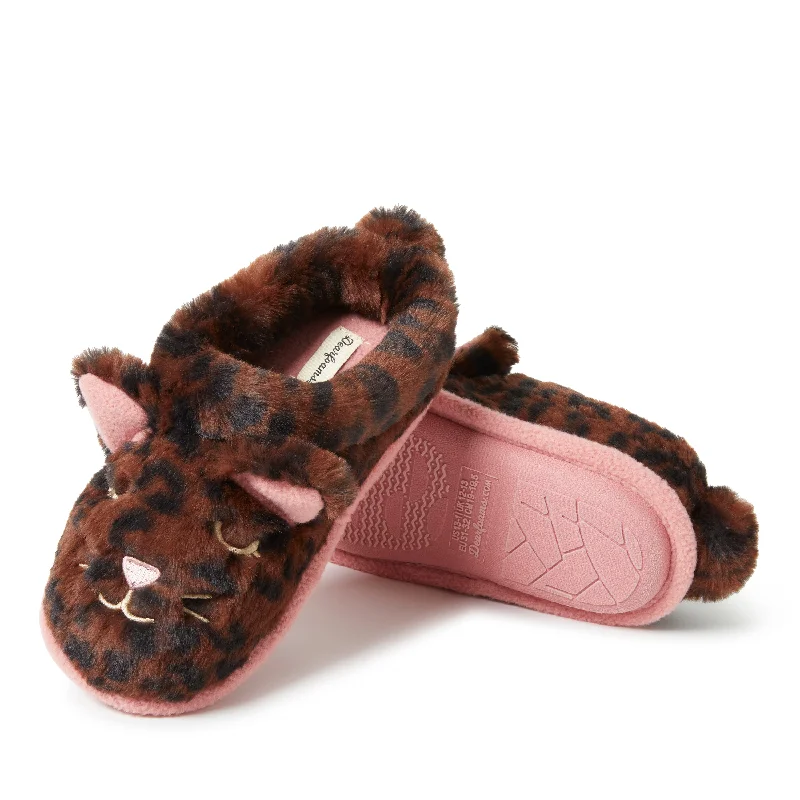 Dearfoams Kid's Peyton Animal Slip On Clog Slippers