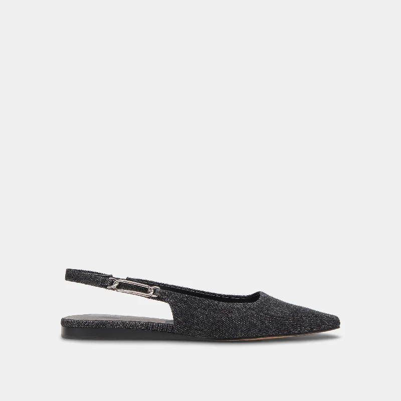 ELLEY FLATS CARBON DENIM