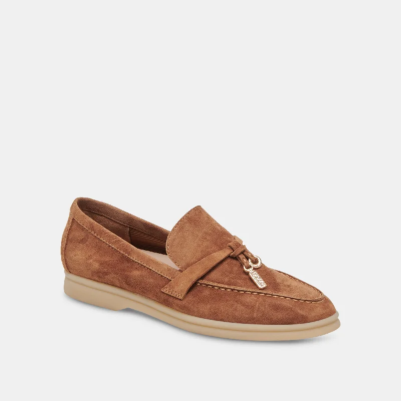 LONZO FLATS BROWN SUEDE