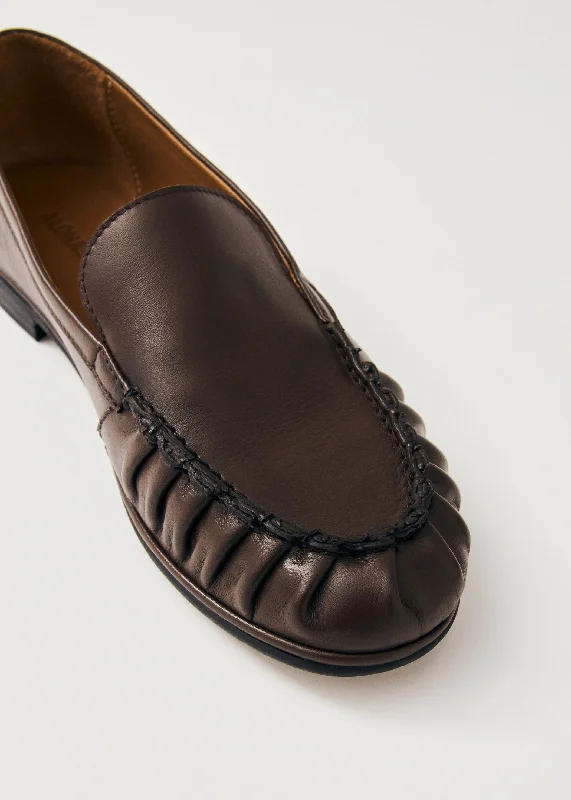 Marty Brown Leather Loafers