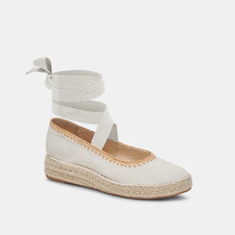 MORGAN FLATS IVORY CANVAS