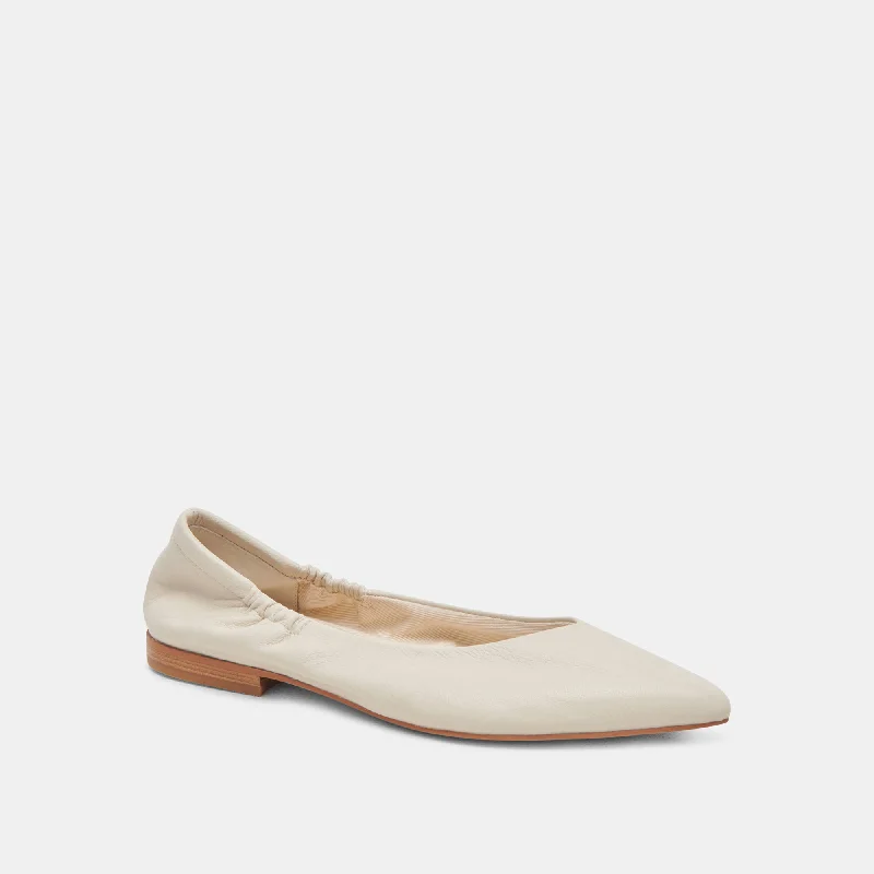 NADAV BALLET FLATS IVORY LEATHER