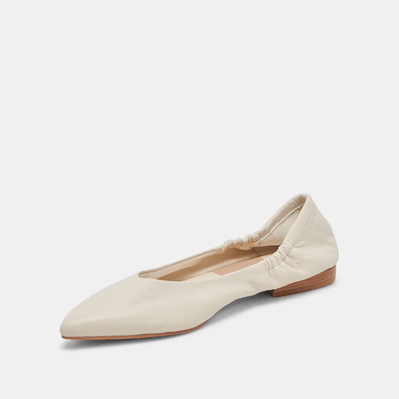 NADAV BALLET FLATS IVORY LEATHER