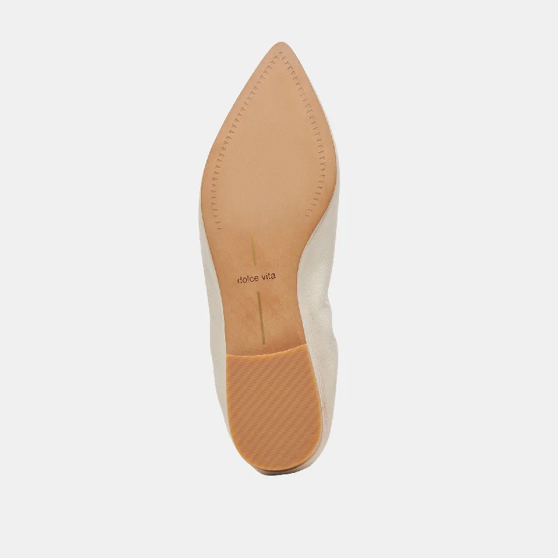 NADAV BALLET FLATS IVORY LEATHER