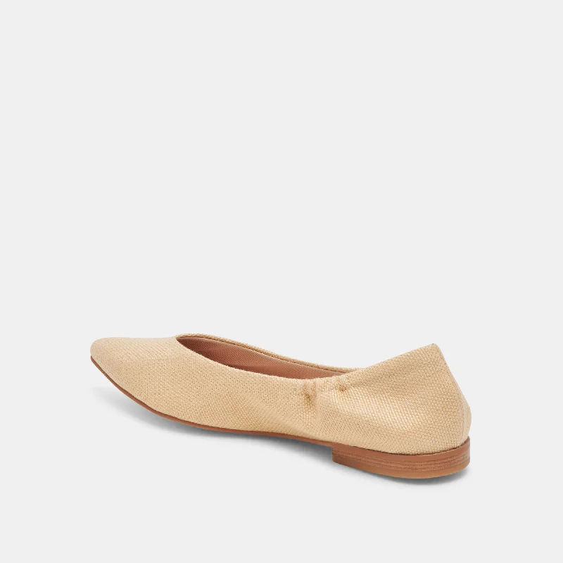 NADAV BALLET FLATS LT NATURAL RAFFIA