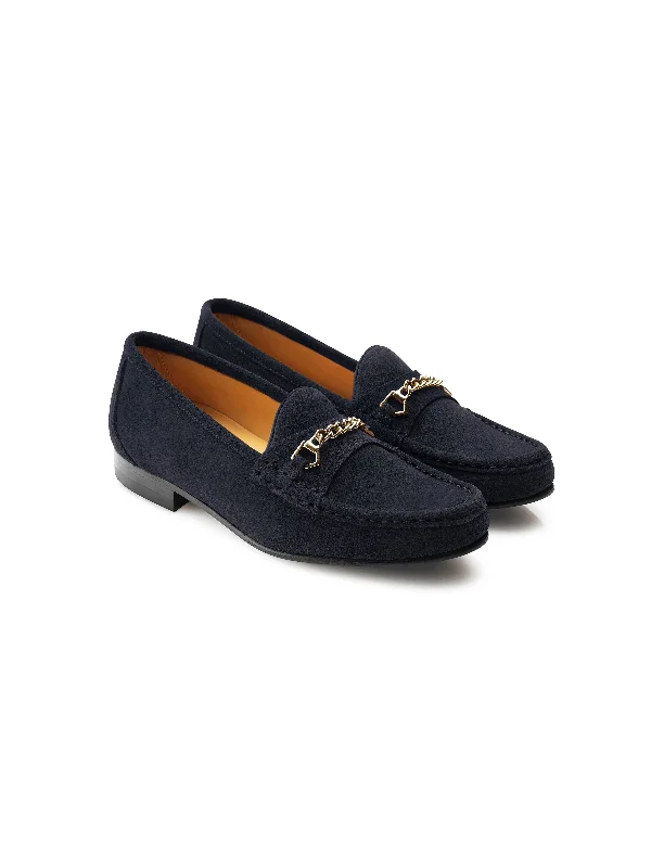 Apsley - Navy Blue Suede