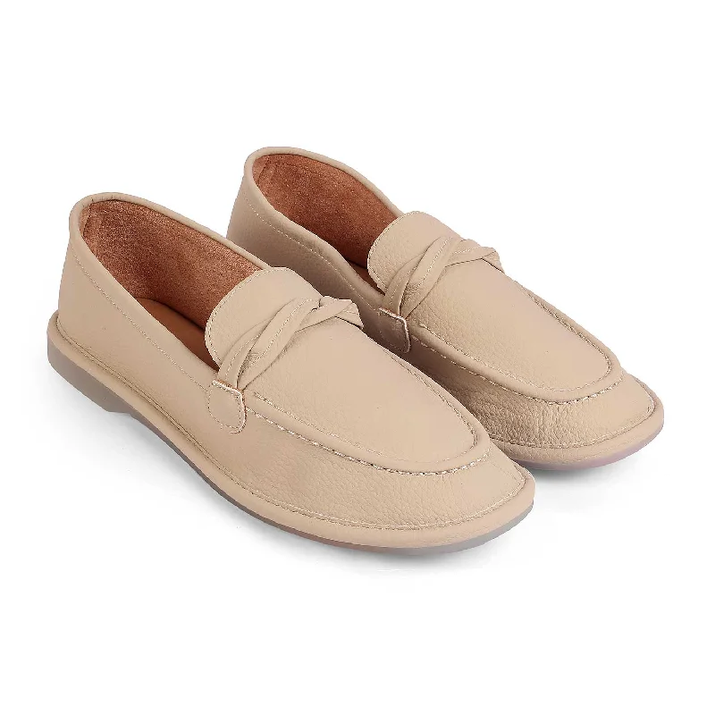 Tresmode Yorko Beige Women's Casual Loafers