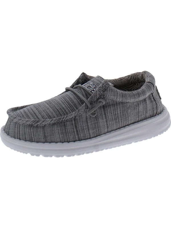 Wally Girls Canvas Slip On Moccasins