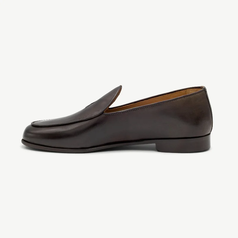 Women's Brown Leather Milano Loafer