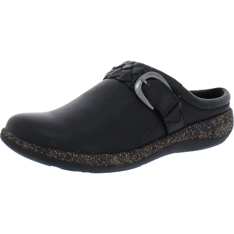 Aetrex Womens Libby Leather Slip On Clogs