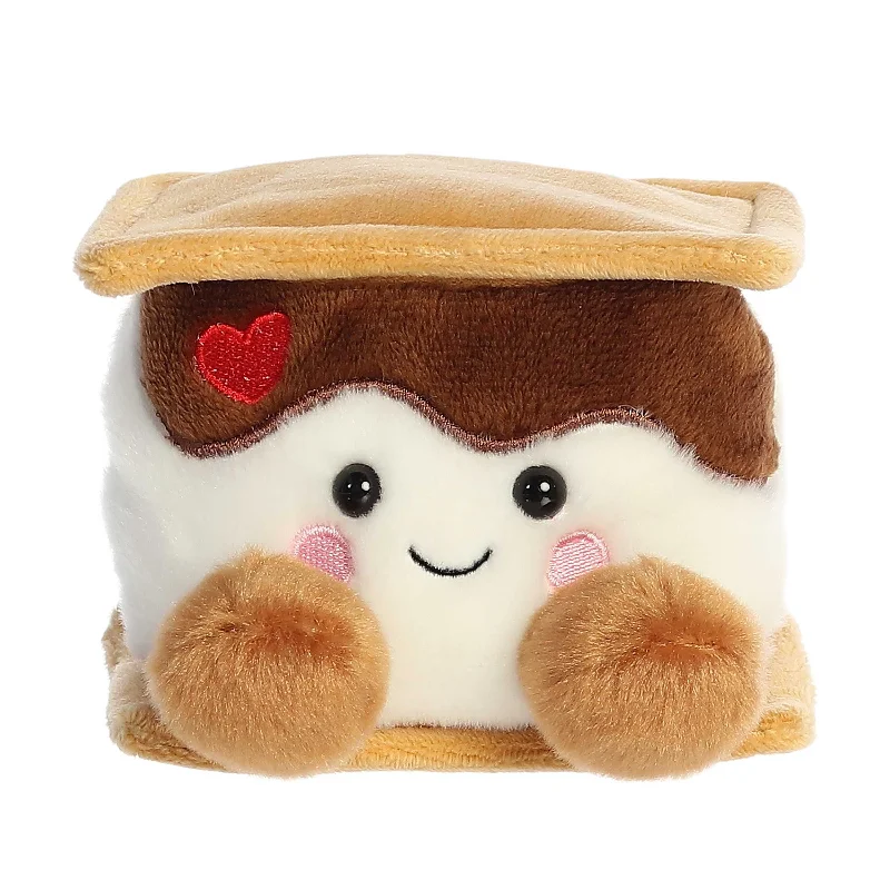 Friendly and approachable plush friendsFudgey Heart S'more™
