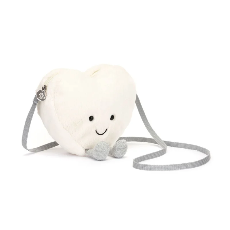 Adorable and gentle Jellycat friendsAmuseable Cream Heart Bag