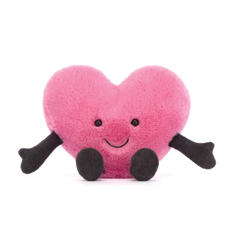 Adorable and plush Jellycat emotional support friendsAmuseable Pink Heart Small