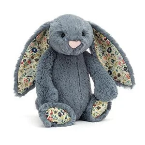 Cheerful and happy stuffed figuresJellycat Bashful Bunny BLOSSOM DUSKY BLUE Medium