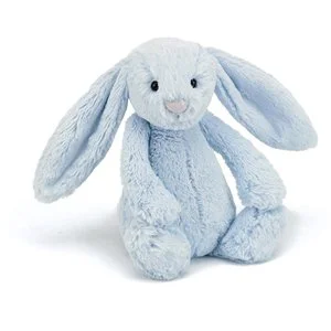 Friendly and approachable plush friendsJellycat Bashful Bunny BLUE MEDIUM
